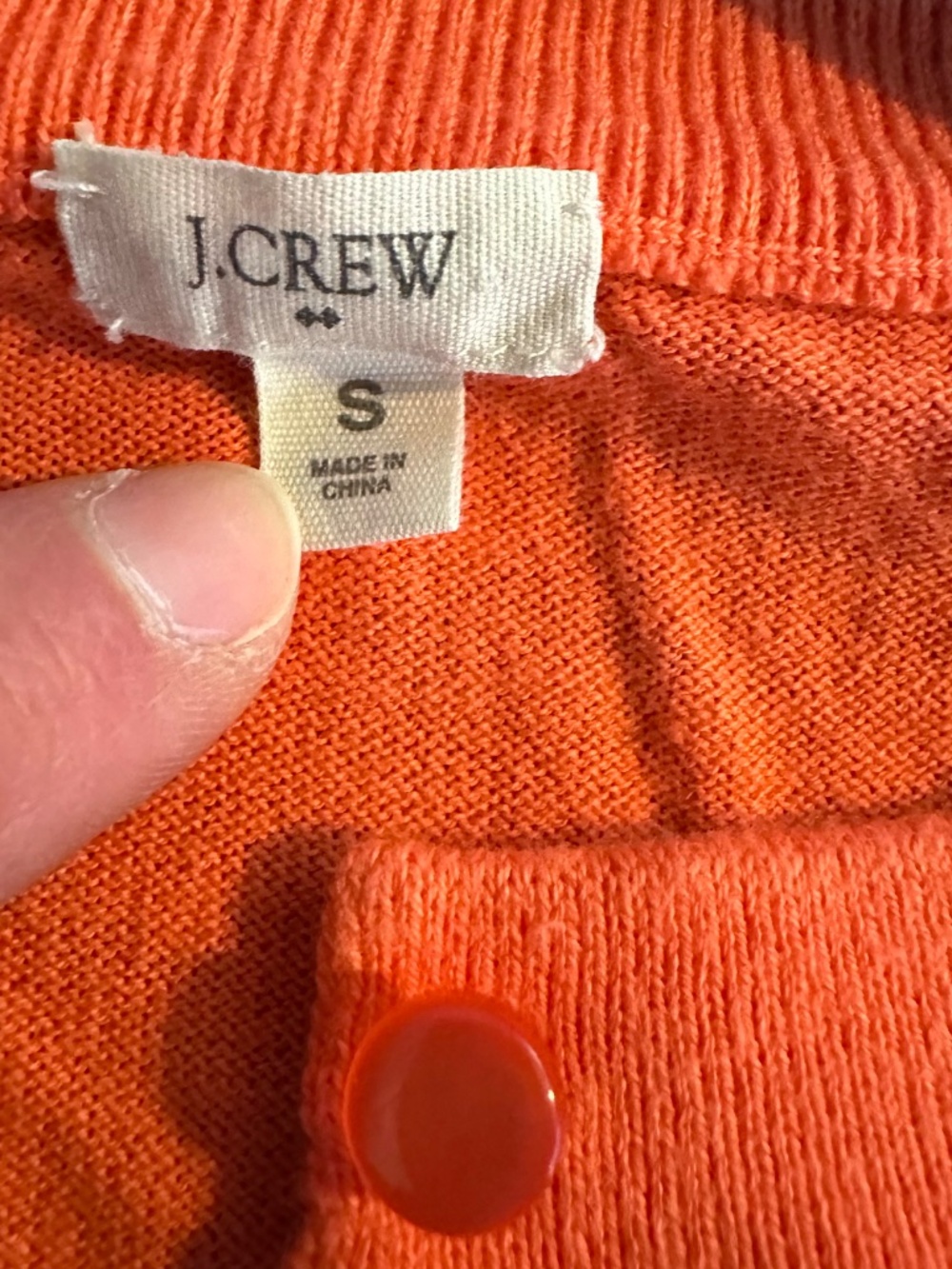 J. Crew Women's Muted Orange Cardigan Size Small - Picture 4 of 5
